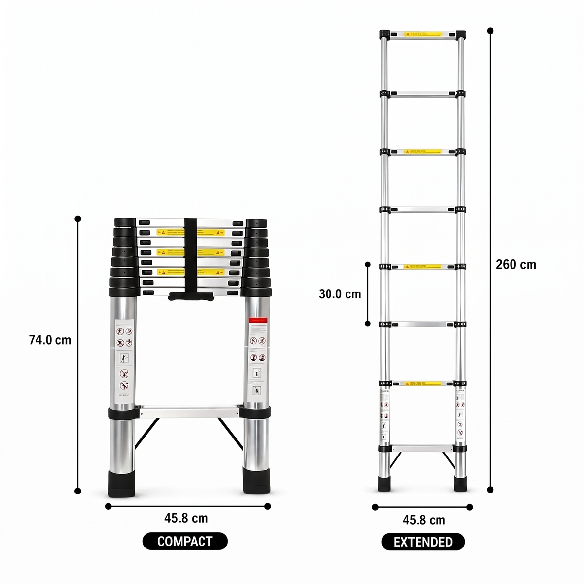 2.6m Pro Telescopic Ladder | Expert Ladders