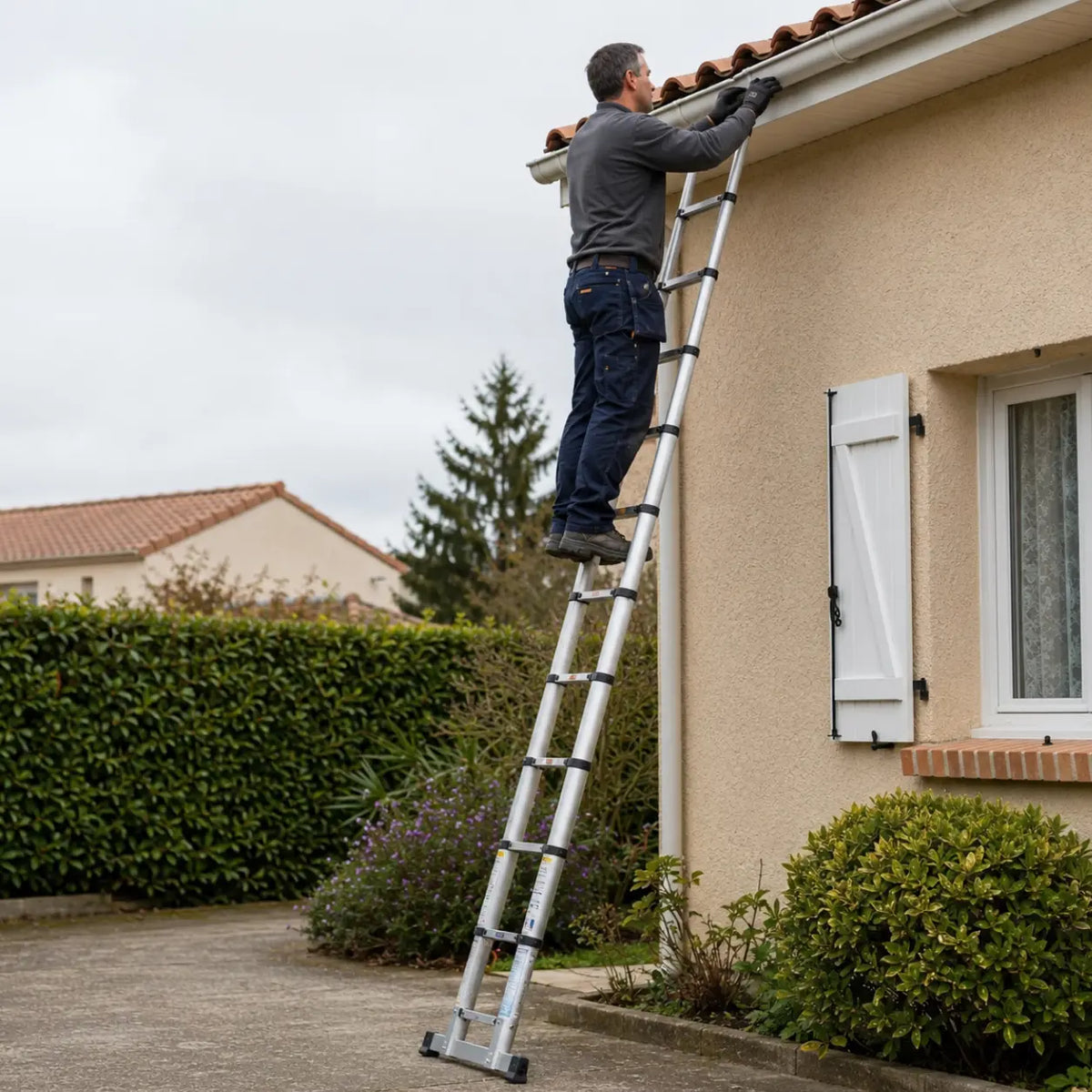 6.2m Pro Telescopic Ladder with Roof Hooks | Expert Ladders