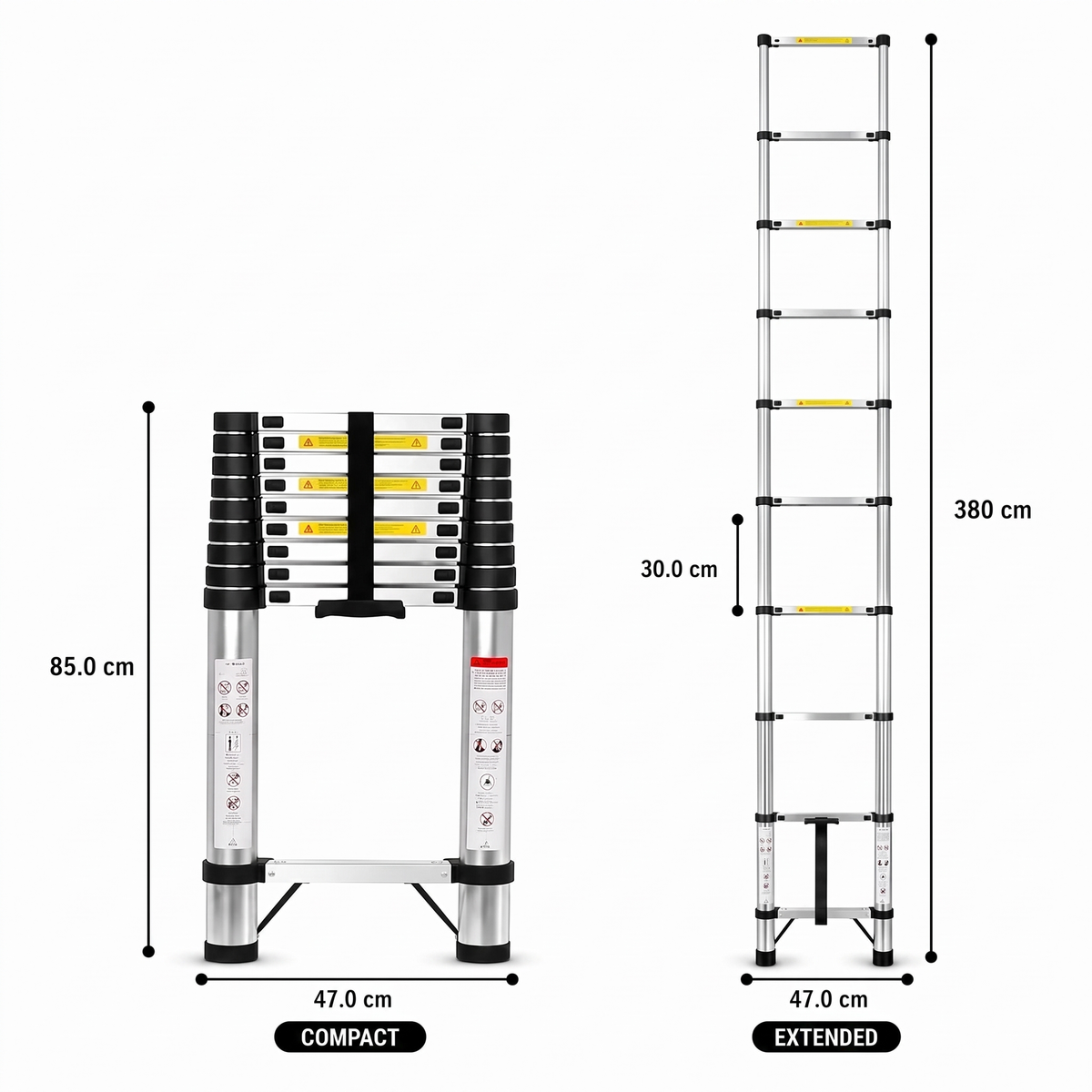 3.8m Pro Telescopic Ladder | Expert Ladders